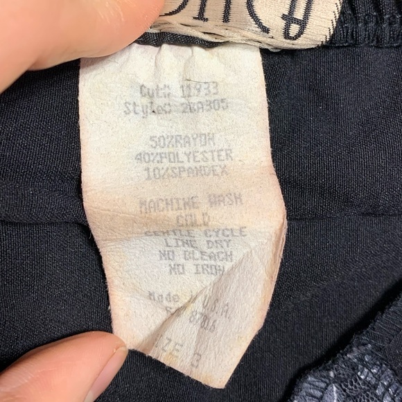 VTG 90s/Y2K Black Bustier Tank Top w/ Grey Lace Trim - Size 3 - Picture 7 of 9